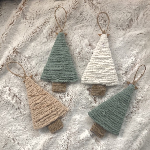 Handmade Yarn Wrapped Christmas Tree Ornaments - Picture 7 of 15